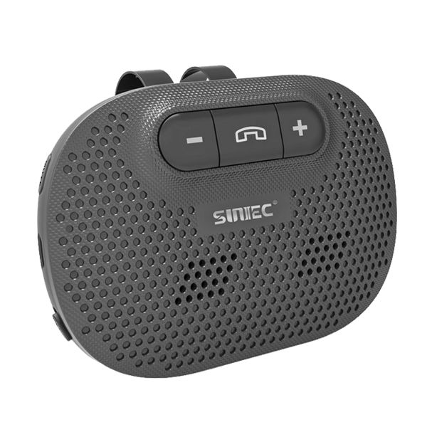 SUNITEC Vivavoce Bluetooth per Auto 5.0,Altoparlante incorporato da  3W,Supporto Siri,Auto ON,Co,nnessione Automatica,Guida  Vocale,Musica,Vivavoce Auto